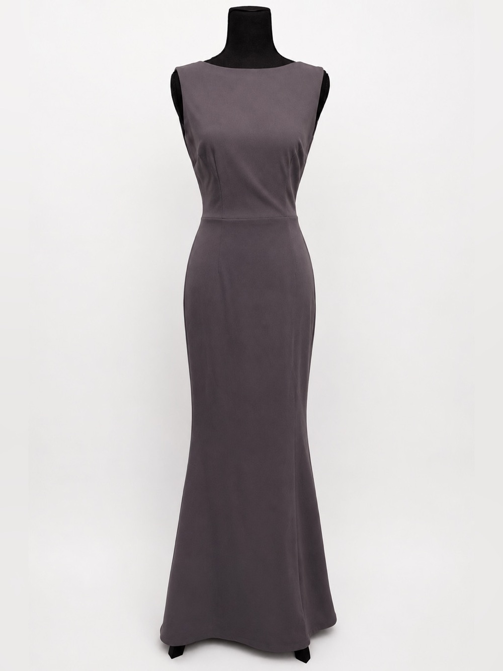 Katie May Women’s Size 4 gray Backless Mermaid Gown Formal Evening Dress